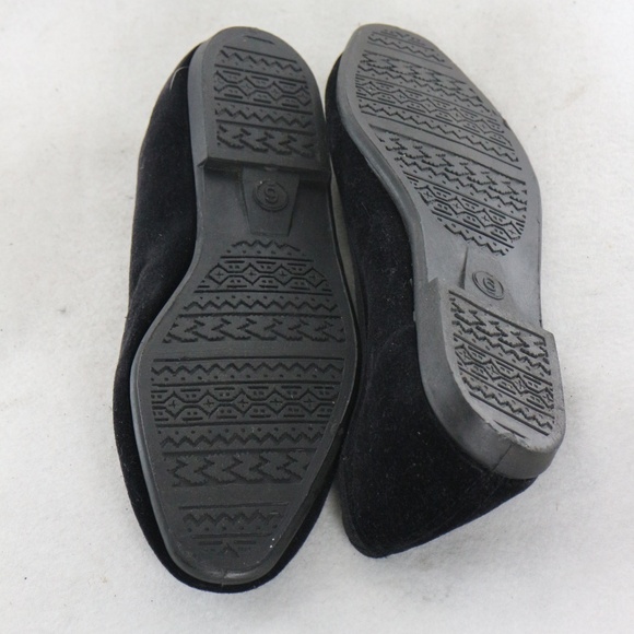 Tinsel Toes Black Velvet Gold Star Loafers Flats - Picture 8 of 8